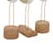 Set of 3 White Polystone Contemporary Sculpture, 15", 15", 14"
